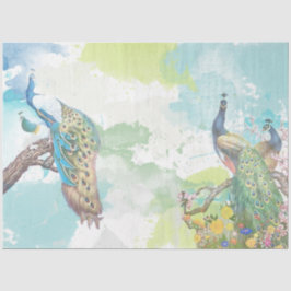 Papel De Seda Ephemera Peacock 1