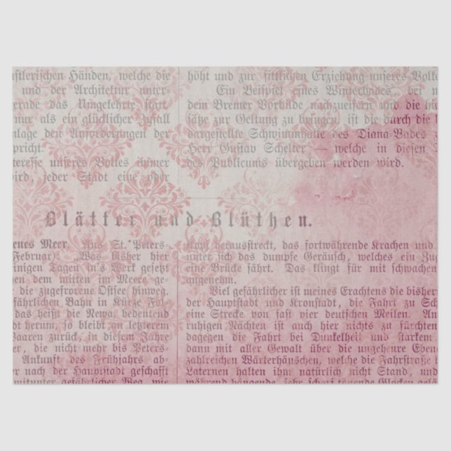 Papel De Seda Ephemera Pink Paper Series Design 13 (Frente )