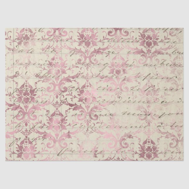 Papel De Seda Ephemera Pink Paper Series Design 17 (Frente )