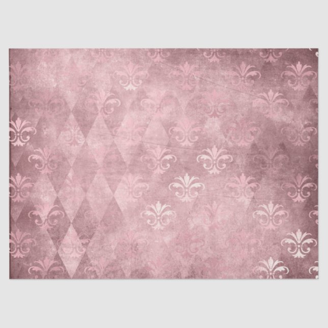 Papel De Seda Ephemera Pink Paper Series Design 2 (Frente )