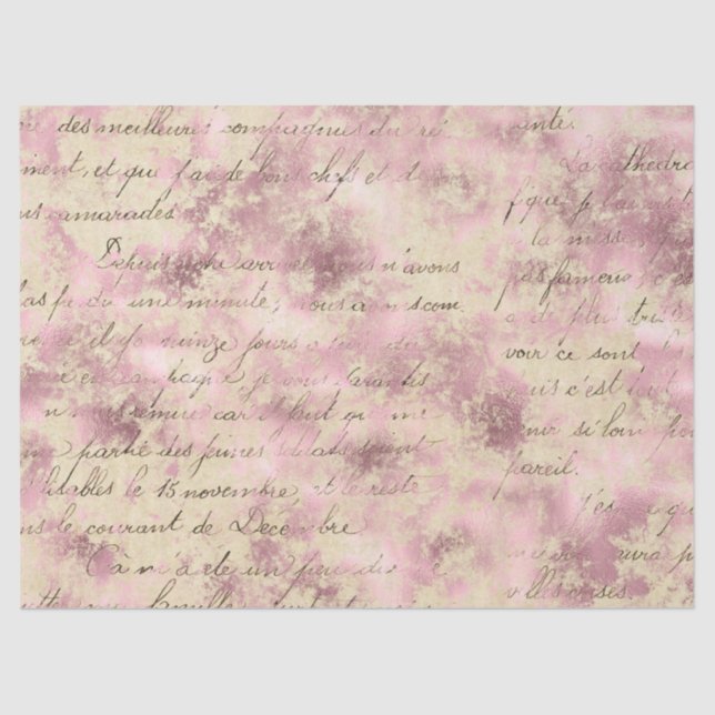 Papel De Seda Ephemera Pink Paper Series Design 5 (Frente )