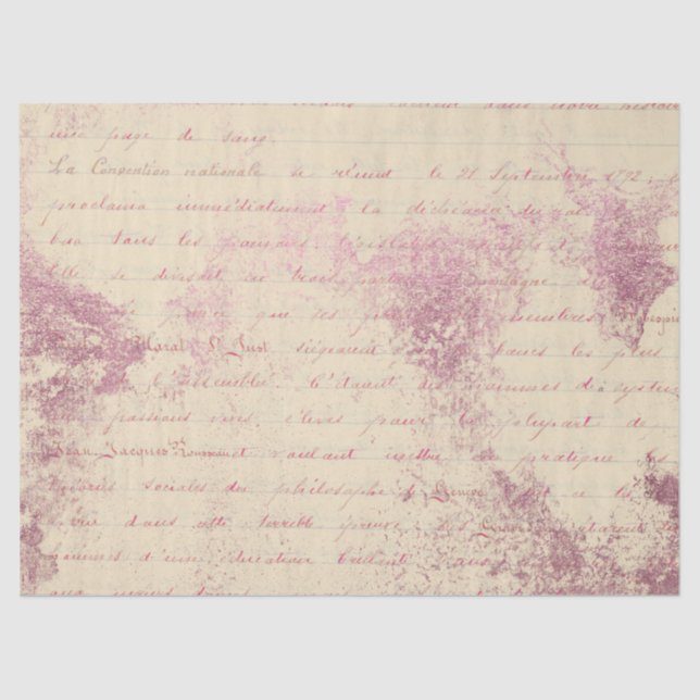 Papel De Seda Ephemera Pink Paper Series Design 8 (Frente )