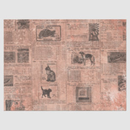 Papel De Seda Ephemera Rosa Dourada Paper Series Design 5