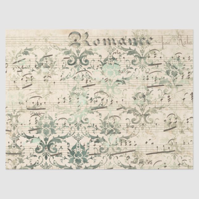 Papel De Seda Ephemera Sepia Paper Series Design 12 (Frente )