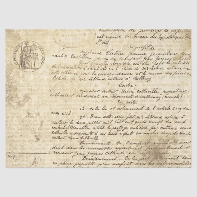 Papel De Seda Ephemera Sepia Série Paper Design 9 (Frente )