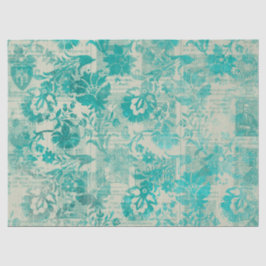 Papel De Seda Ephemera Turquoise Paper Series Design 10