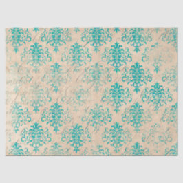 Papel De Seda Ephemera Turquoise Paper Series Design 12