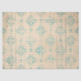 Papel De Seda Ephemera Turquoise Paper Series Design 15