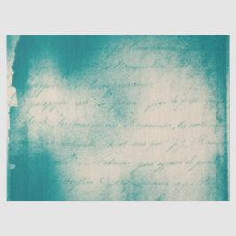 Papel De Seda Ephemera Turquoise Paper Series Design 16