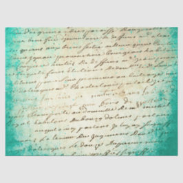 Papel De Seda Ephemera Turquoise Paper Series Design 18