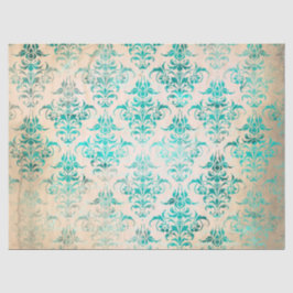 Papel De Seda Ephemera Turquoise Paper Series Design 3