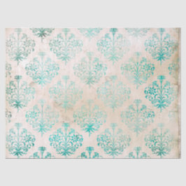 Papel De Seda Ephemera Turquoise Paper Series Design 6