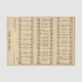 Papel De Seda Ephemera " Vi Três Navios" Carol de Natal