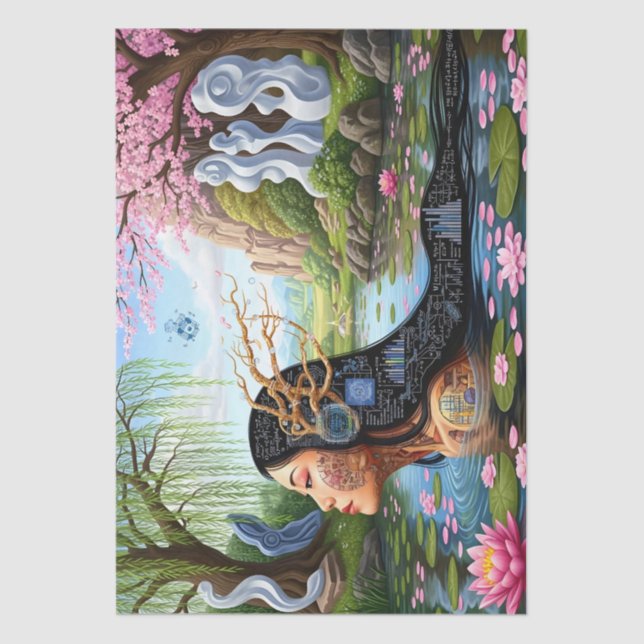 Papel De Seda "Equações no Sangue" - Um Retrato Digital (Frente )