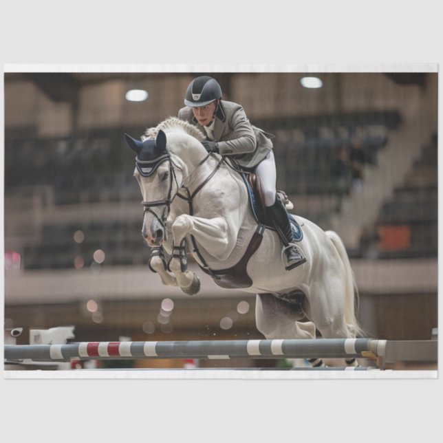 Papel De Seda Equestre e cavaleiro equestres (Frente )