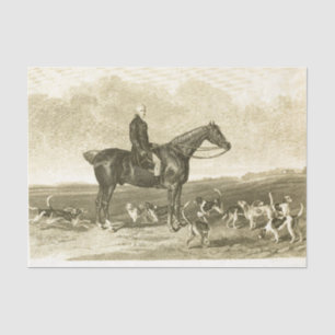 Papel De Seda Equinos Ephemera Decoupage Homem-Vintagem Cachorro