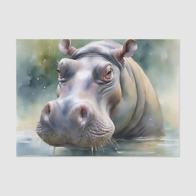 Papel De Seda Ereal Hippo Watercolor (Frente )