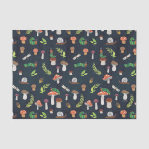 Papel De Seda Eric Carle Padrão de insetos e Cogumelos