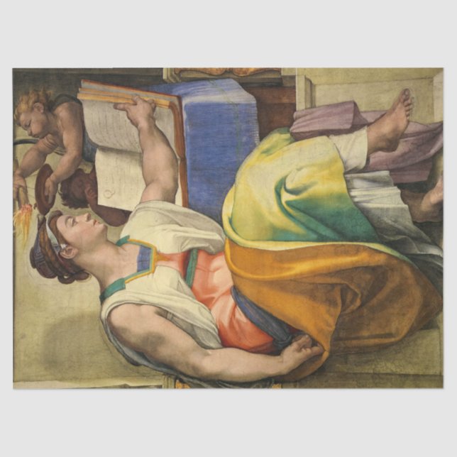 Papel De Seda Erythraean Sibyl por Michelangelo (Frente )