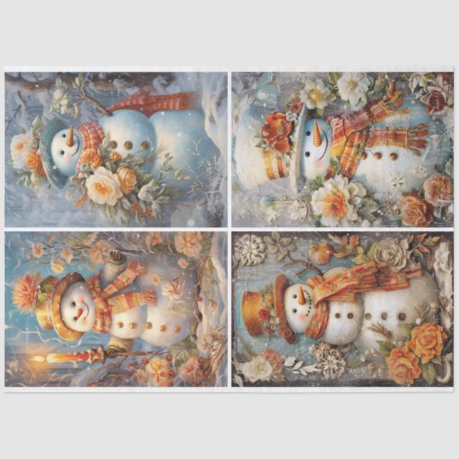 Papel De Seda Escada de Neve Vitoriana 4 (Frente )