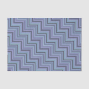 Papel De Seda Escada de stripes de cinza azul