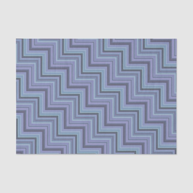 Papel De Seda Escada de stripes de cinza azul (Frente )