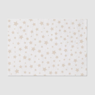 PAPEL DE SEDA ESCADAS NEUTRAS DE ESTRELAS BRANCAS E RECIPIENTES