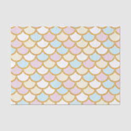 Papel De Seda Escalas bonito da sereia