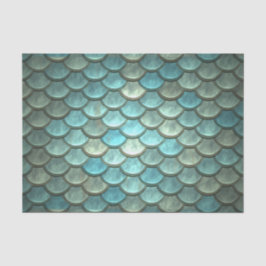 Papel De Seda Escalas na cerceta e na prata