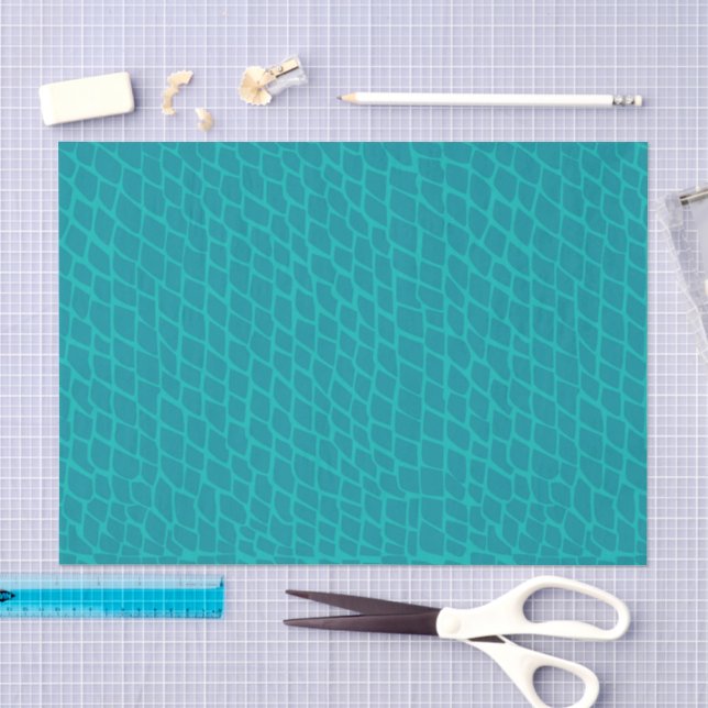Papel De Seda Escamas de Peixe Azul Turquesa Vibrante Textura de (Arte )