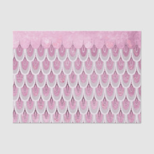 Papel De Seda Escamas De Peixes De Sereia Cinzentos, Rosa-Brilha