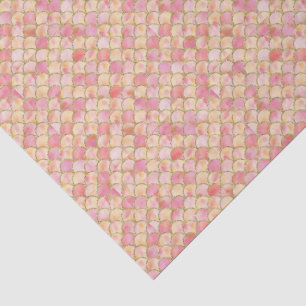 Papel De Seda Escamas de sereia rosa e dourado decoupage 