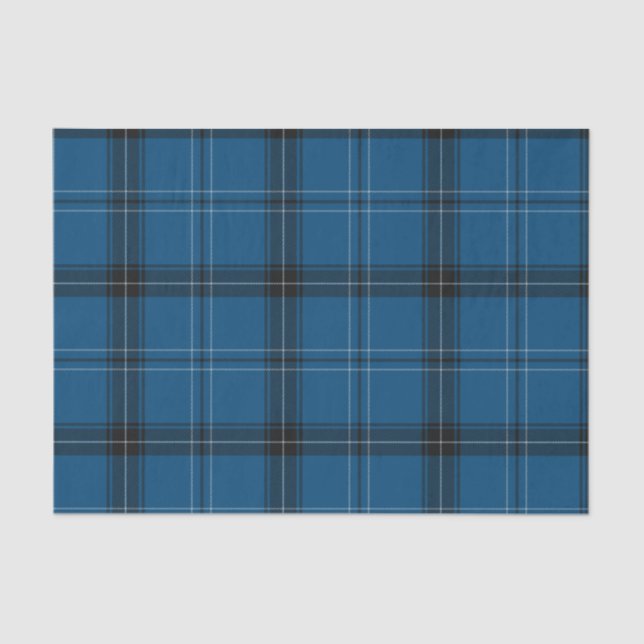 Papel De Seda Escocês Ramsay Blue Tartan (Frente )