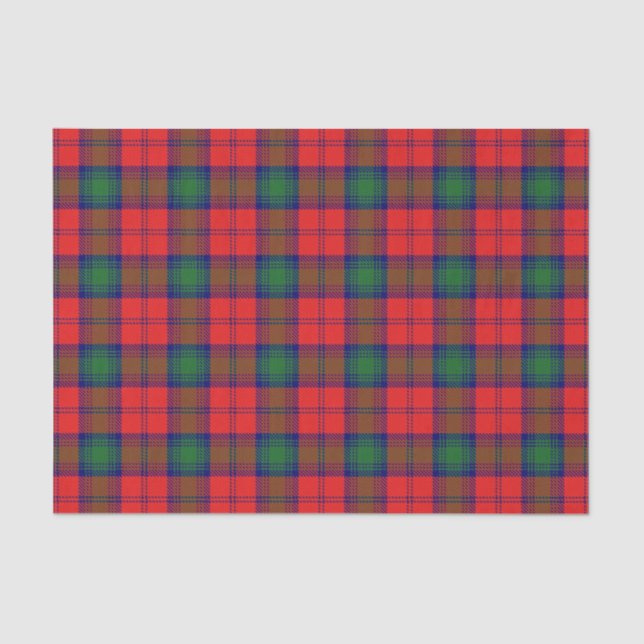 Papel De Seda Escoceses Clan Lindsay Red Green Tartan (Frente )