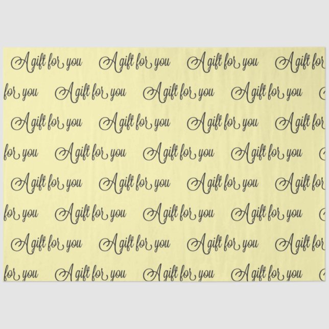 Papel De Seda Escolha o seu presente de caligrafia extravagante  (Frente )