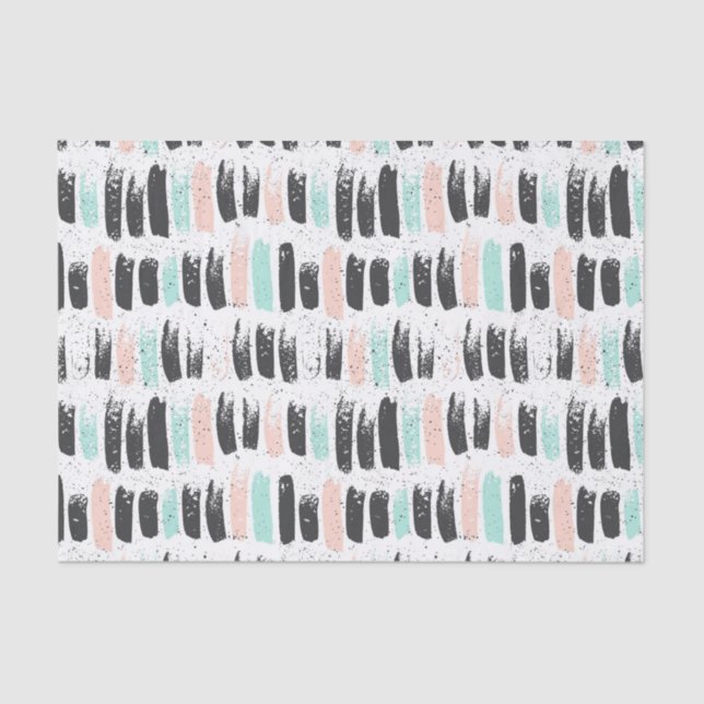 Papel De Seda Escovas & teste padrão dos cursos da tinta (Frente )