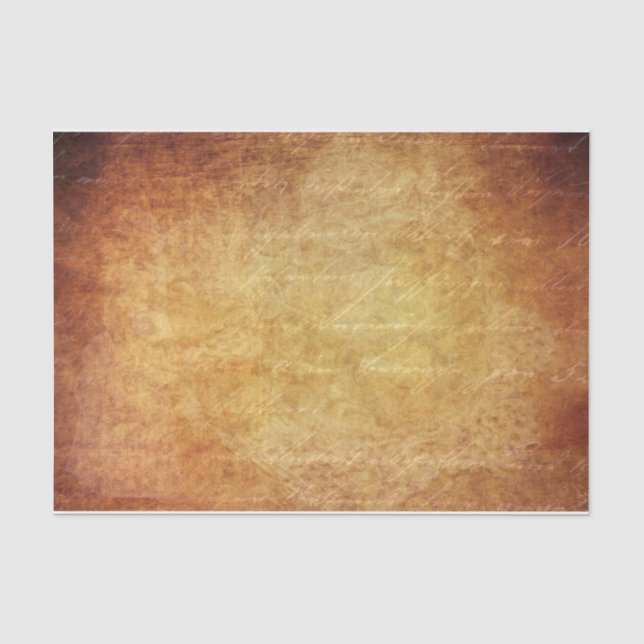 Papel De Seda Escrita Antiga em um Fundo de Bronze (Frente )