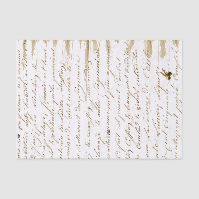 Papel De Seda Escrita francesa (Frente )