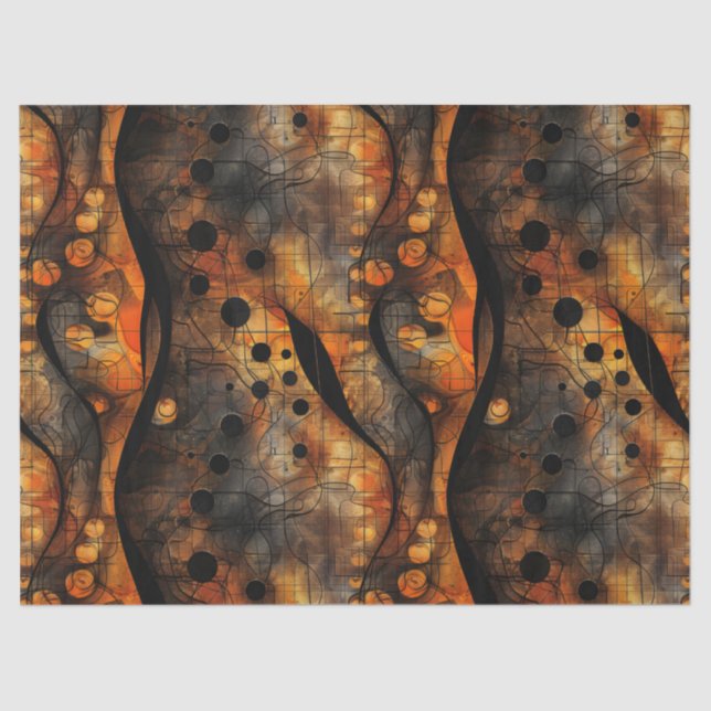 Papel De Seda Escuro Gótico Sensação de Amarelo Negro (Frente )