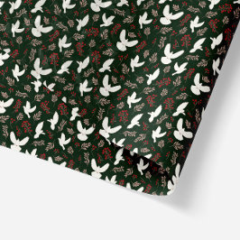 Papel De Seda Escuro Natal, Doves de Paz e Mistura Vermelha