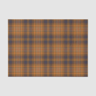 Papel De Seda Escuro xadrez de tartan laranja