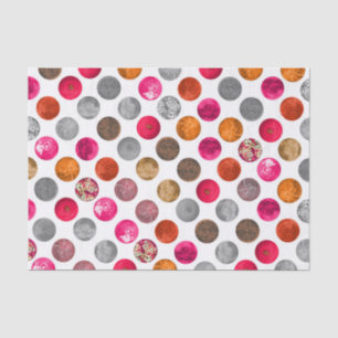 Papel De Seda Esferas Geo Laranja Magenta Abstrato moderna