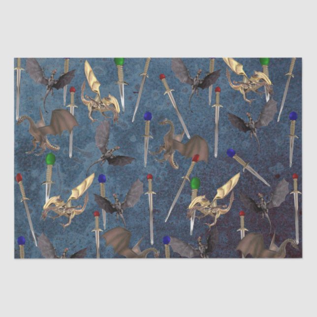 Papel De Seda Espada e Dragão (Frente )