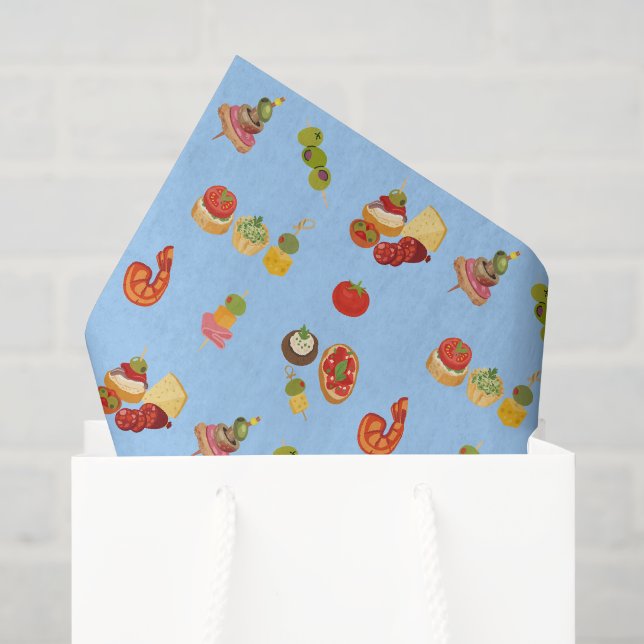 Papel De Seda Espalhamento de Tapas Espanholas (Sacola de presentes)