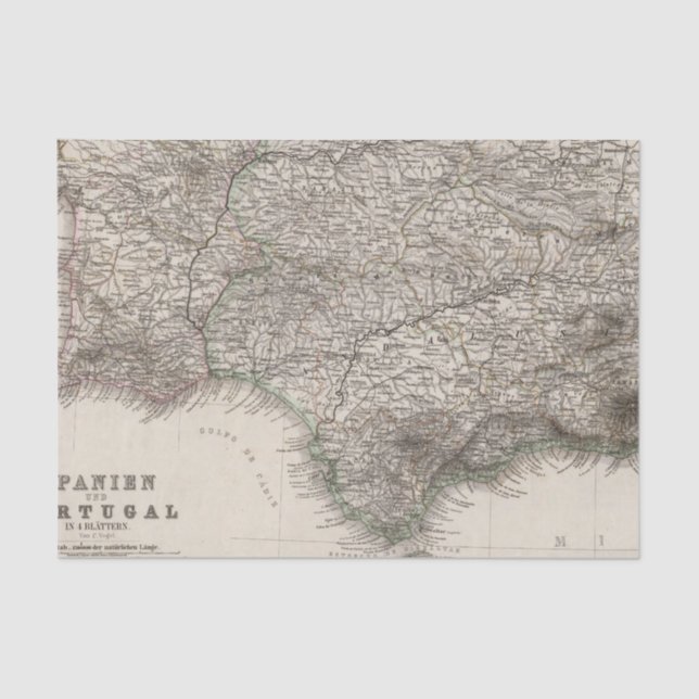 Papel De Seda Espanha e Portugal, quatro folhas (Frente )