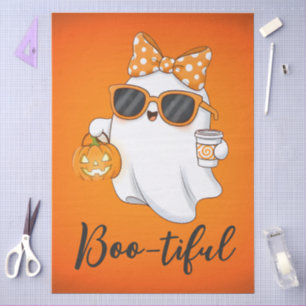 Papel De Seda Especiaria Ghost Pumpkin do Halloween Bonita Perso