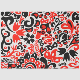 Papel De Seda Espetáculo floral de arte popular ucraniana