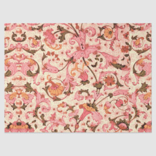 Papel De Seda ESPIrais FLORAIS ROSA RENASCIMENTO FLORENTINO, FLO