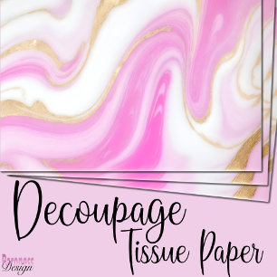 Papel De Seda espiral de mármore branco-rosa-abstrato