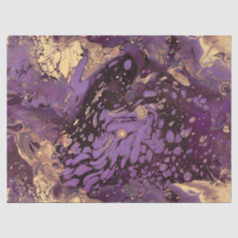 Papel De Seda espiral de tinta dourada da íris: